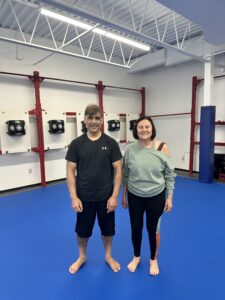 Mehul and Louise after Adult Krav Maga class